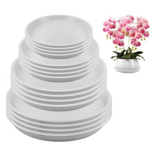 16 Pcs Round Plastic Flower Plant Pot Saucer, 11.4/15/17.7/20.7cm Waterproof Garden Plant Saucers, Flower Pot Drip Dishes, Decorative Saucers for Pot