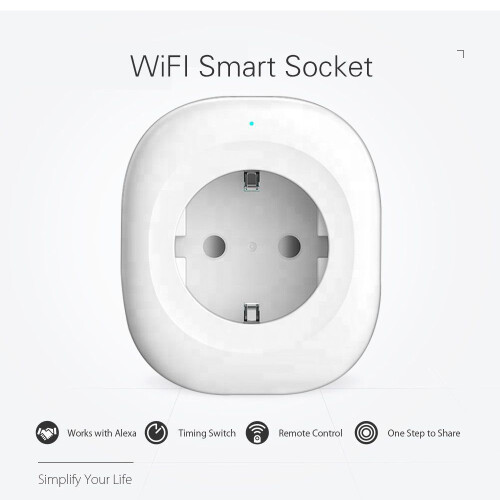 Καινοτόμο μίνι έξυπνο βύσμα WiFi, υποστηρίζει φωνητικό έλεγχο, λειτουργεί με Alexa, 2