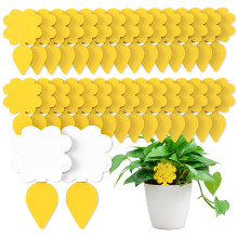 Wyewye 30 PCS Fruit Fly Traps, Double-sided Sticky Catcher for Fungus Gnats & Multiple Insects, Eco-Friendly Indoor Plant Fly Control to Protect Frui