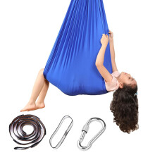 Portable Snuggle Hammock - Elastic Hanging Chair with Rope & Carabiner, Lightweight Breathable Cuddle Swing for Indoor & Outdoor Relaxation