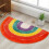 Multipurpose Personalized Rainbow Design Bathroom Mat For Nursery, Advanced Printed Technology On Soft Fluffy Microfiber Mat, Convenient To Use Non 3