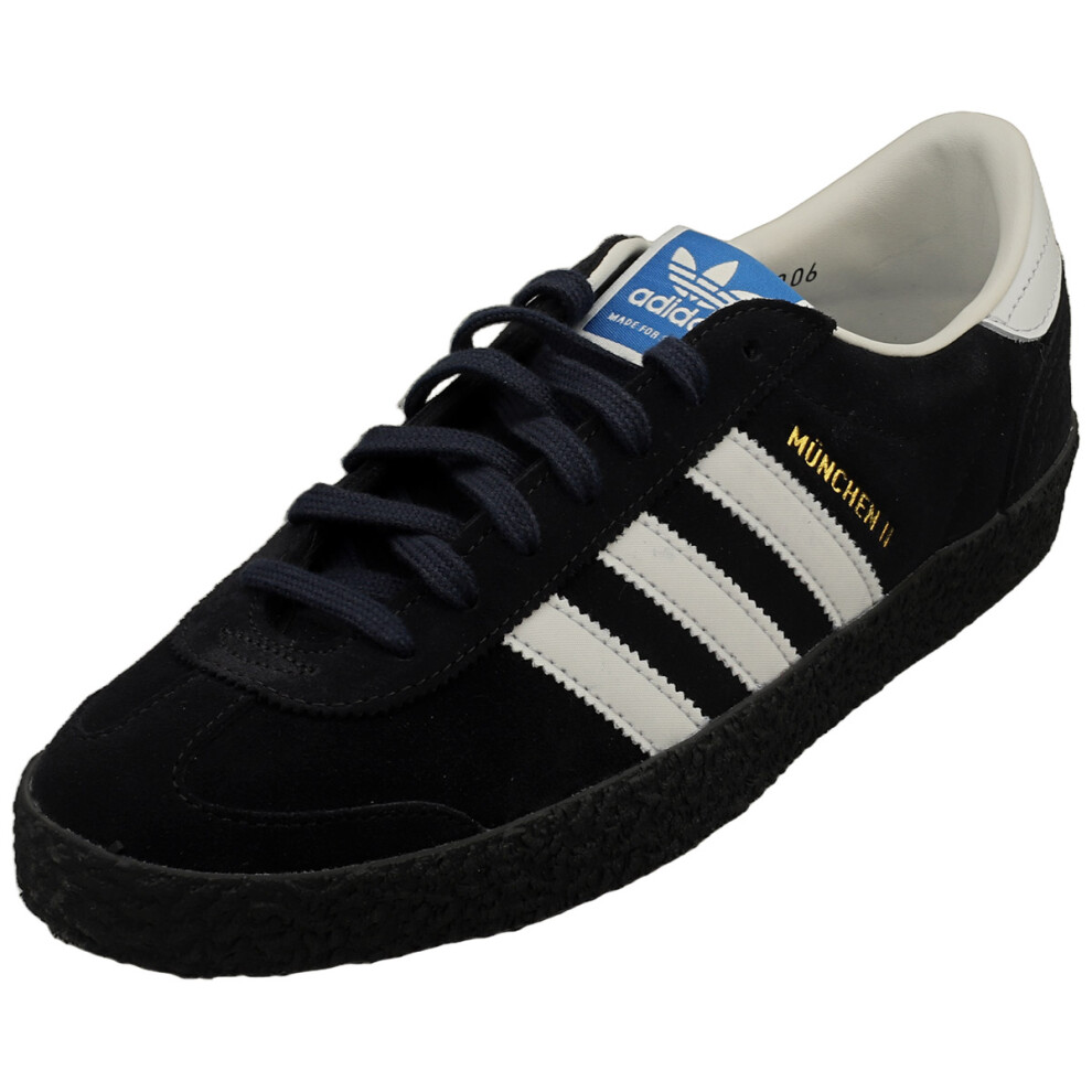 Adidas (8) Munchen Ii Spezial Mens Casual Trainers In Black White White,Black