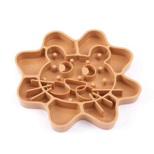 (Yellow)Fun Slow Feeder Dog Bowl Anti-Gulping Dog Slow Feeder Stop Bloat Water BowlDurable Preventing Choking Dogs Bowl Yellow