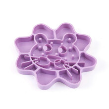 (Purple)Fun Slow Feeder Dog Bowl Anti-Gulping Dog Slow Feeder Stop Bloat Water BowlDurable Preventing Choking Dogs Bowl Yellow
