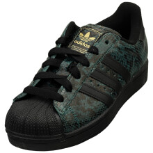 (39 1/3) adidas Superstar II Damen Fashion Sneaker Gr?n Schwarz