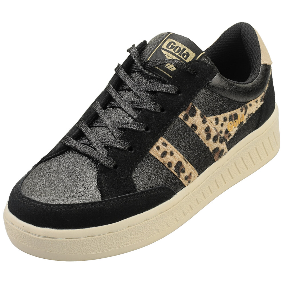 New Gola Women's (4) Superslam Blaze Fashion Trainers In Leopard Black Clb773bz