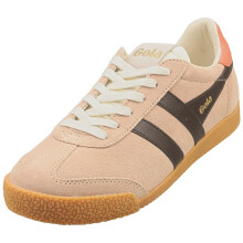 (5) Gola Elan Womens Fashion Trainers in Cameo Mocha Hot Coral