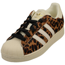 (42 2/3) Adidas Superstar II Damen Fashion Sneaker Leopard Print