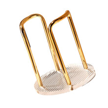 Support distributeur de gobelets-Position de coupe simple en or