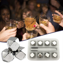 (Sliver) Metal Whiskey Stones Gifts Presents Cool Gadgets For Husband Grandpa