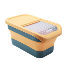 Sealing Storage Box Easy to Move and Store Pet Food-Yellow
