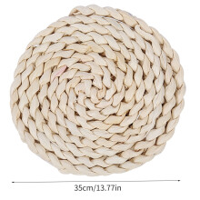 (Colorful) Yarn Ramie Dining Table Insulation Pad Thick Woven Household Anti-scalding Pad
