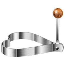 (Silver) 2PC Stainless Steel Ring 316 Stainless Steel Shaper Cooking Ring Non-stick Frying Tool
