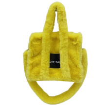 (Yellow) Women Top Handle Handbags Ladies Plush Messenger Bags Female Autumn Winter Shoulder Bag Large Capacity Crossbody Bag Yellow