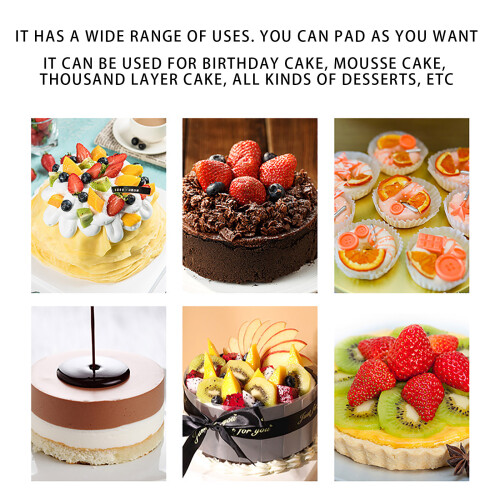 (sliver) Thickened Round Birthday Cake Bottom Support Textureless Cake Box Bottom Support Pad Baking West Point Cardboard Support 2