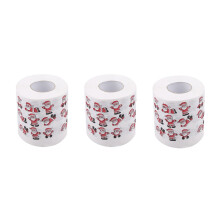 (white) Christmas pattern color toilet paper Santa Christmas tree printed tissue