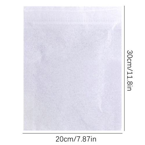 (white) 100pcs Empty Teabags String Heat Filter Paper Herb Loose Tea Bag 1
