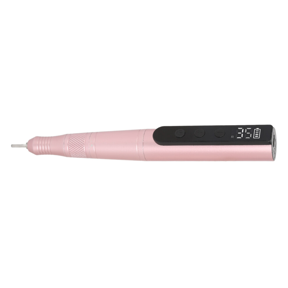 Pink Portable Rechargeable Nail Polisher 35000Rpm With 1100Mah Battery