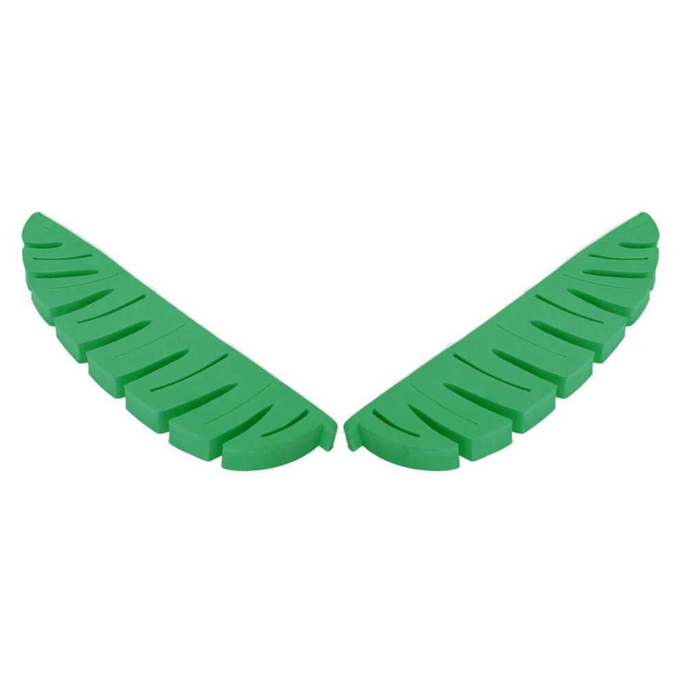 Green 2Pcs Leaf Shape Makeup Brushes Drying Rack Eva Holder Stand