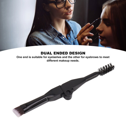 10PCS Foldable Eyebrow & Eyelash Brush Set Portable Double Ended Makeup Tool 2