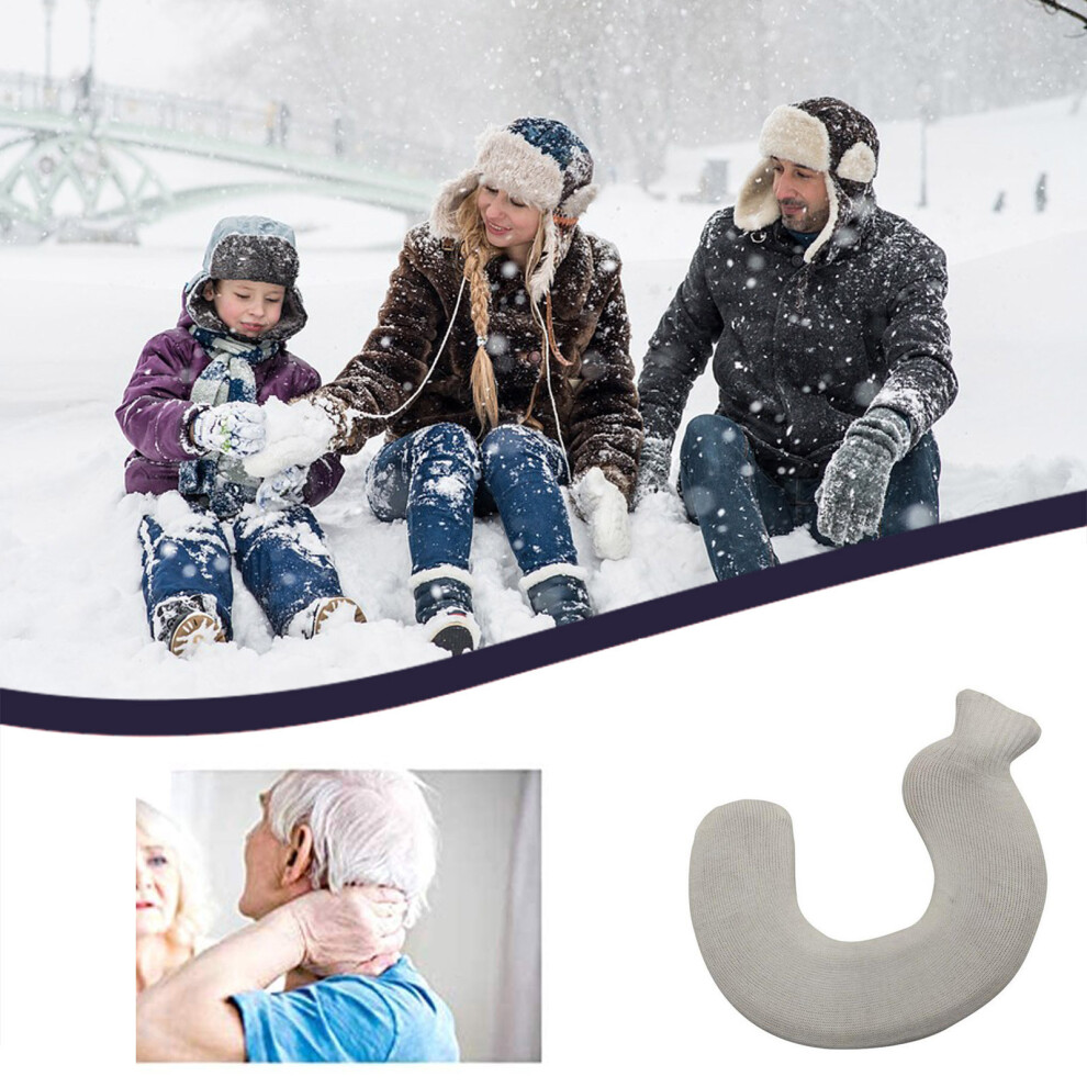 (E) Warm Hot Water Bottle Soft Cover Hand Warmer Natural Warmth 1L
