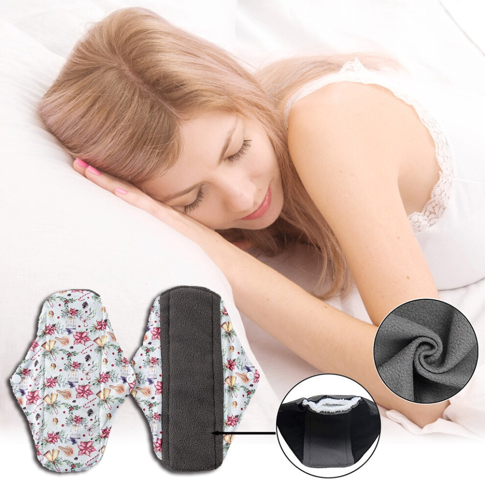 (Multicolor) Cloth Sanitary Pads Reusable Feminine Menstrual Pad General Cloth