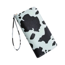 (Green) Trendy Cow Print PU Leather Clutch Wallet Carry Your Cards and Cash with Ease and Style  Yellow