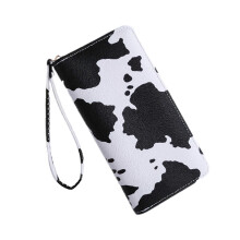 (White) Trendy Cow Print PU Leather Clutch Wallet Carry Your Cards and Cash with Ease and Style  Yellow