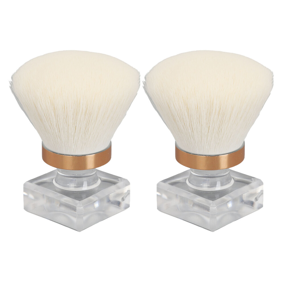 Compact 2 Pack Nail Dust Brushes Artificial Fiber Makeup Tools