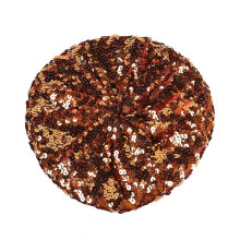 (coffee)Colorful Sequined Beret Caps for Women Shimmering Skull Hat for Mardi Gras and Casual Wear Night Club Dancing Headpiece  Tibet