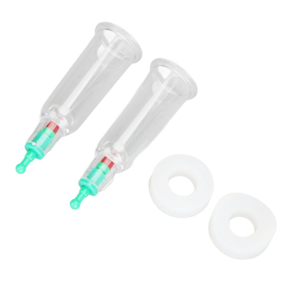 2pcs Finger Cupping Therapy Cups with Silicone Rings, ABS Deep Massage
