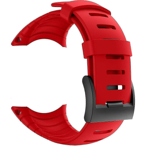 (red) Suunto Core Strap, Rubber Replacement Watch Band For Suunto Core Ss014993000.
