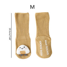 (S, Breadboy) 1 Pair Cartoon Baby Socks Children Breathable Knee Length Socks Solid Color Non-slip Floor Walking Socks Cotton Stocking  Runaway kid S