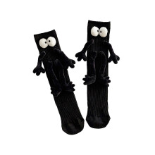Magnetic Hand in Hand 3D Doll Couple Socks, Unisex Funny Socks, Magnetic Suction Couple Socks