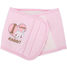 (pink) Soft Cotton Baby Toddler Belly Cover Cute Cartoon Pattern Apron Keep Warm Wrap For 1-3 Years(blue)
