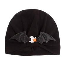(Black) Children Pullover Hat Fashionable Baby Girl Hat Pumpkin Devil Baby Hat Perfect Prop for Halloween 0-2 Years Boys Girls Yellow