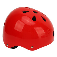 Rotes Kinderfahrradhelm mit verstellbaren Gurten, leicht und bequem