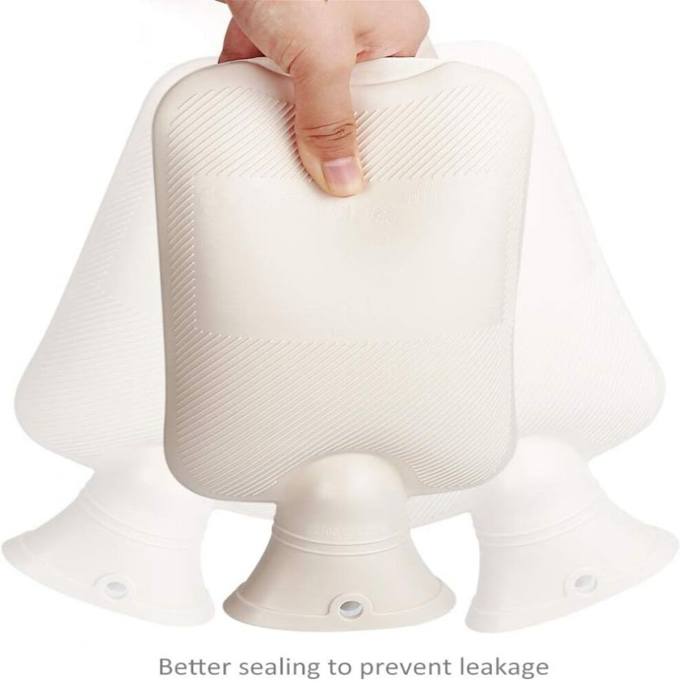 Versatile Comfort, Large Hot Water Bottle with Natural Rubber, Wide Mouth Design for Easy Filling, Safe Eco-Friendly Pain Relief for Warm Cosy
