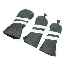 Dunkelgrüner PU-Driver-Holz-Hybrid-Kopfcover Staubdicht Drehbare Etikette 235g