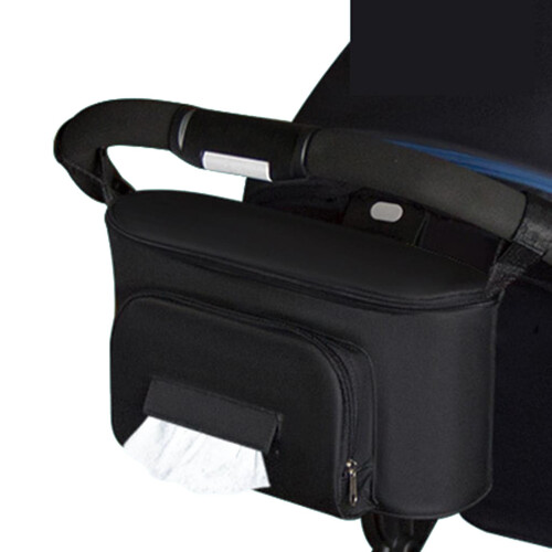 Baby Stroller Organizer with Adjustable hook and loop Straps, Universal Stroller Caddy with Detachable Shoulder Strap for Versatile Use