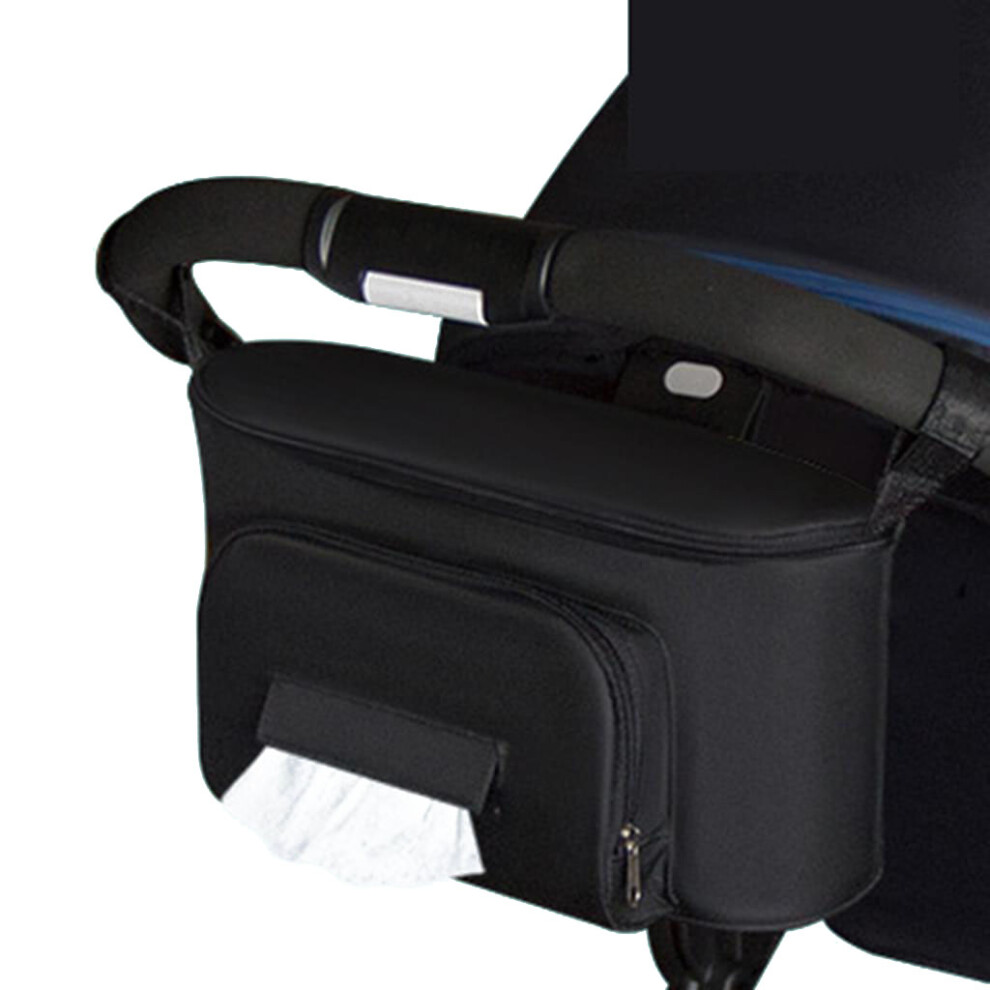 Stroller Organizer with Detachable Shoulder Strap, Universal Baby Stroller Caddy with Insulated Cup Holders