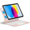 (Pink) Compatible For iPad 10.9 (2022) Magnetic Floating Bluetooth Keyboard + Leather Tablet Case 1
