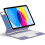 (Purple) Compatible For iPad 10.9 (2022) Magnetic Floating Bluetooth Keyboard + Leather Tablet Case 1