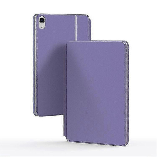 (Purple) Compatible For iPad 10.9 (2022) Magnetic Floating Bluetooth Keyboard + Leather Tablet Case 1