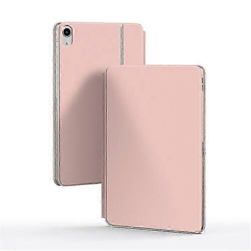 (Pink) Compatible For iPad 10.9 (2022) Magnetic Floating Bluetooth Keyboard + Leather Tablet Case 1