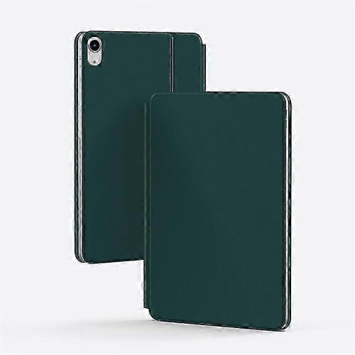 (DarkGreen) Compatible For iPad 10.9 (2022) Magnetic Floating Bluetooth Keyboard + Leather Tablet Case 1