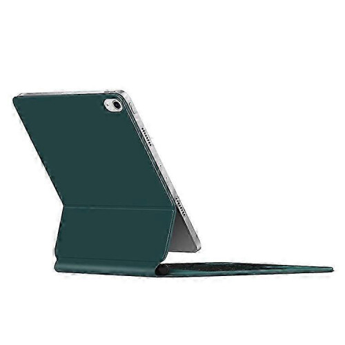 (DarkGreen) Compatible For iPad 10.9 (2022) Magnetic Floating Bluetooth Keyboard + Leather Tablet Case 2