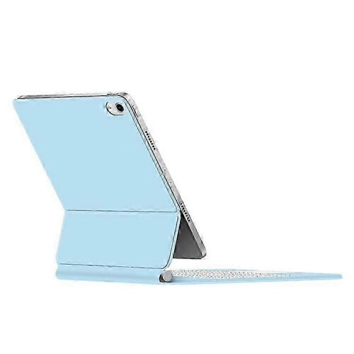 (Blue) Compatible For iPad 10.9 (2022) Magnetic Floating Bluetooth Keyboard + Leather Tablet Case 2