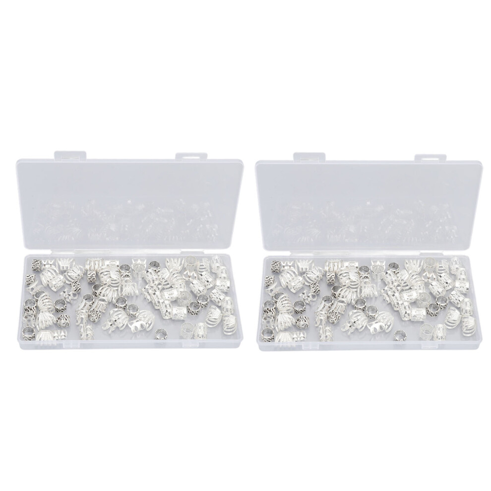 Unisex Rhinestone Spacer Beads For Diy Jewelry Making Supplies, Crystal Beads Spiral Hair Pins Wedding Hair Accessories Elegant Dreadlock Jewelry For Banque