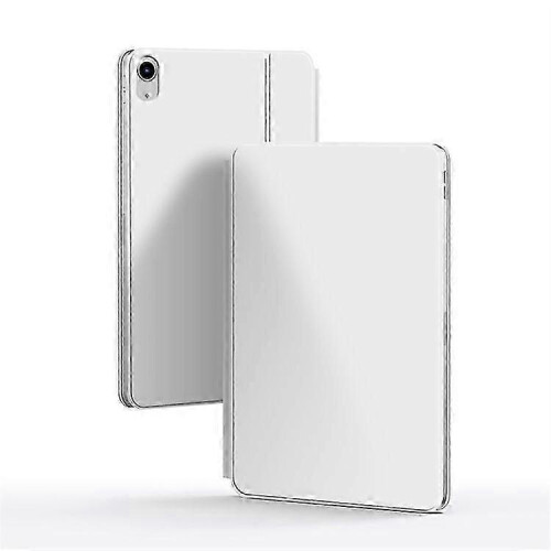 (White) Compatible For iPad 10.9 (2022) Magnetic Floating Bluetooth Keyboard + Leather Tablet Case 1